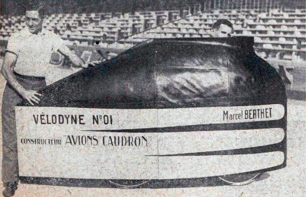 Marcel Berthet in the Velodyne at the Parc des Princes, 1933